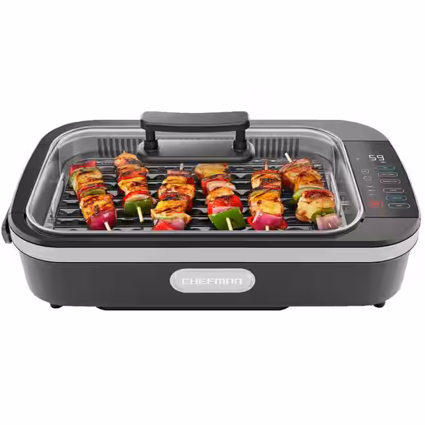 CHEFMAN AccuGrill Smokeless Indoor Grill with Temperature Probe - Black - Image 3