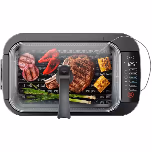 CHEFMAN AccuGrill Smokeless Indoor Grill with Temperature Probe - Black - Image 4